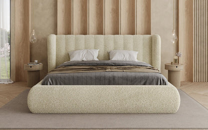 Luxusbetten24 Designer Valentina Bouclé Polsterbett mit Stauraum Schlafzimmer