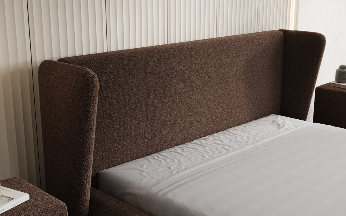 Luxusbetten24 Rosalie Polsterbett Teddy Bouclé 140x200 Beige