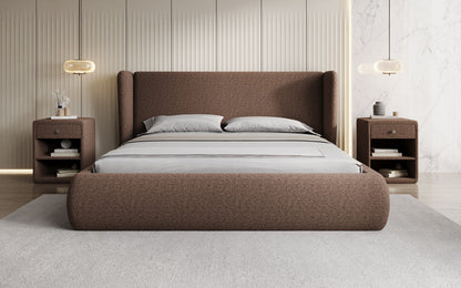 Luxusbetten24 Rosalie Polsterbett Teddy Bouclé 140x200 Beige