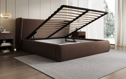 Luxusbetten24 Rosalie Polsterbett Teddy Bouclé 140x200 Beige