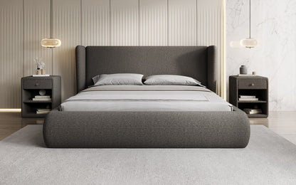 Luxusbetten24 Rosalie Polsterbett Teddy Bouclé 140x200 Beige