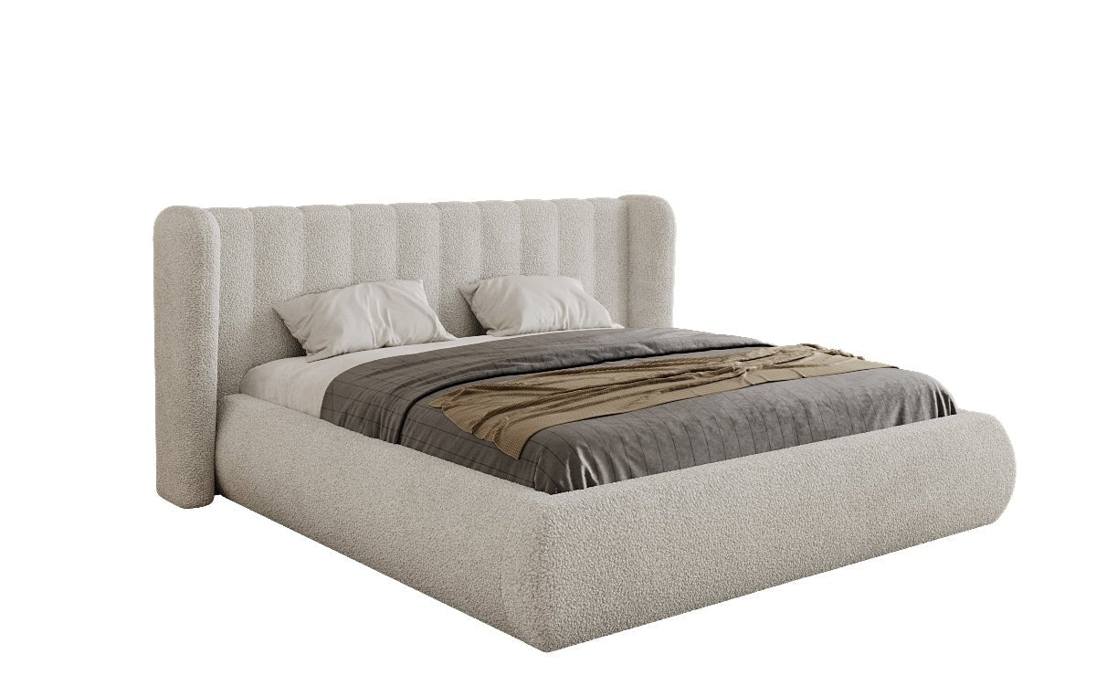 Luxusbetten24 Designer Valentina Bouclé Polsterbett mit Stauraum Schlafzimmer