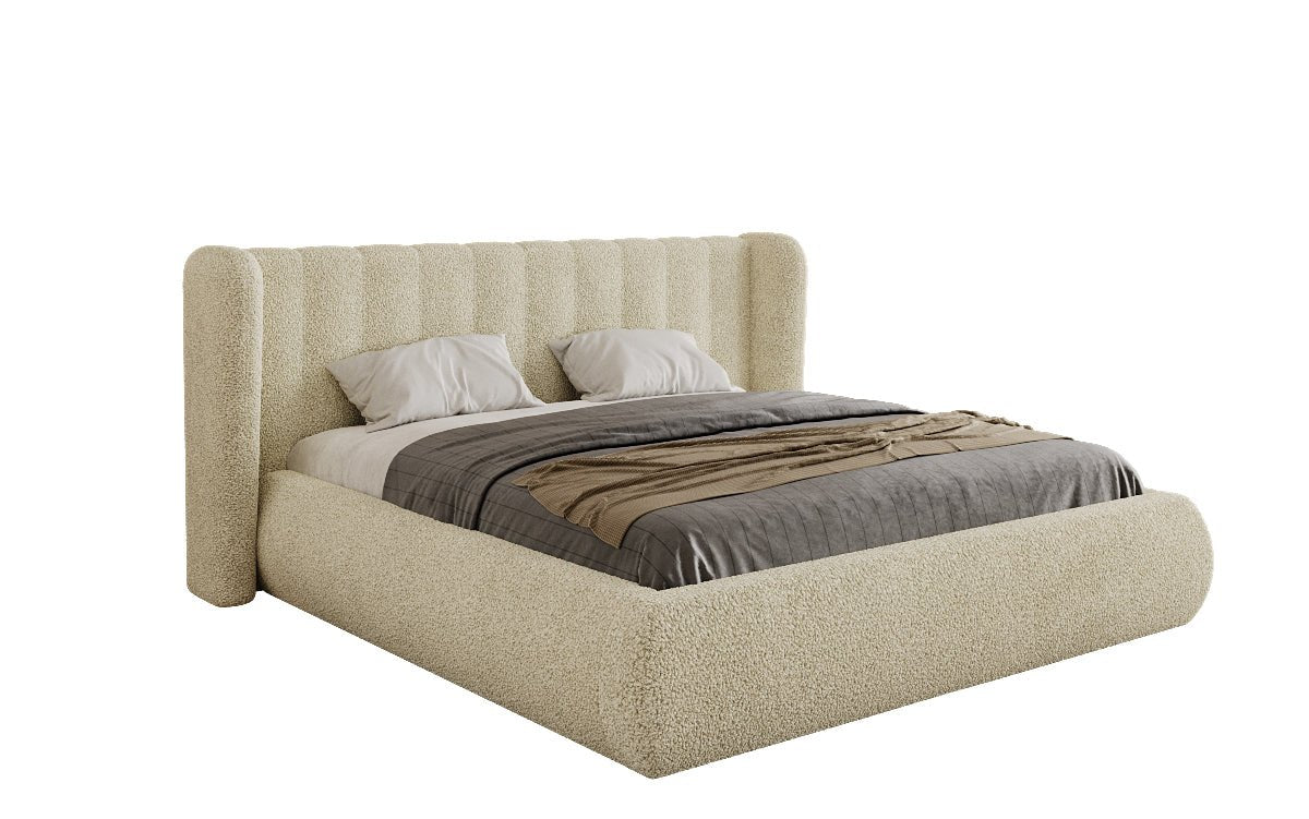Luxusbetten24 Designer Valentina Bouclé Polsterbett mit Stauraum Schlafzimmer