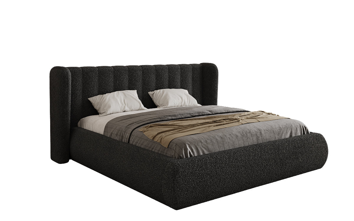 Luxusbetten24 Designer Valentina Bouclé Polsterbett mit Stauraum Schlafzimmer