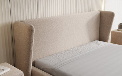 Designer Luxusbetten24 Rosalie Polsterbett aus Samt mit Stauraum