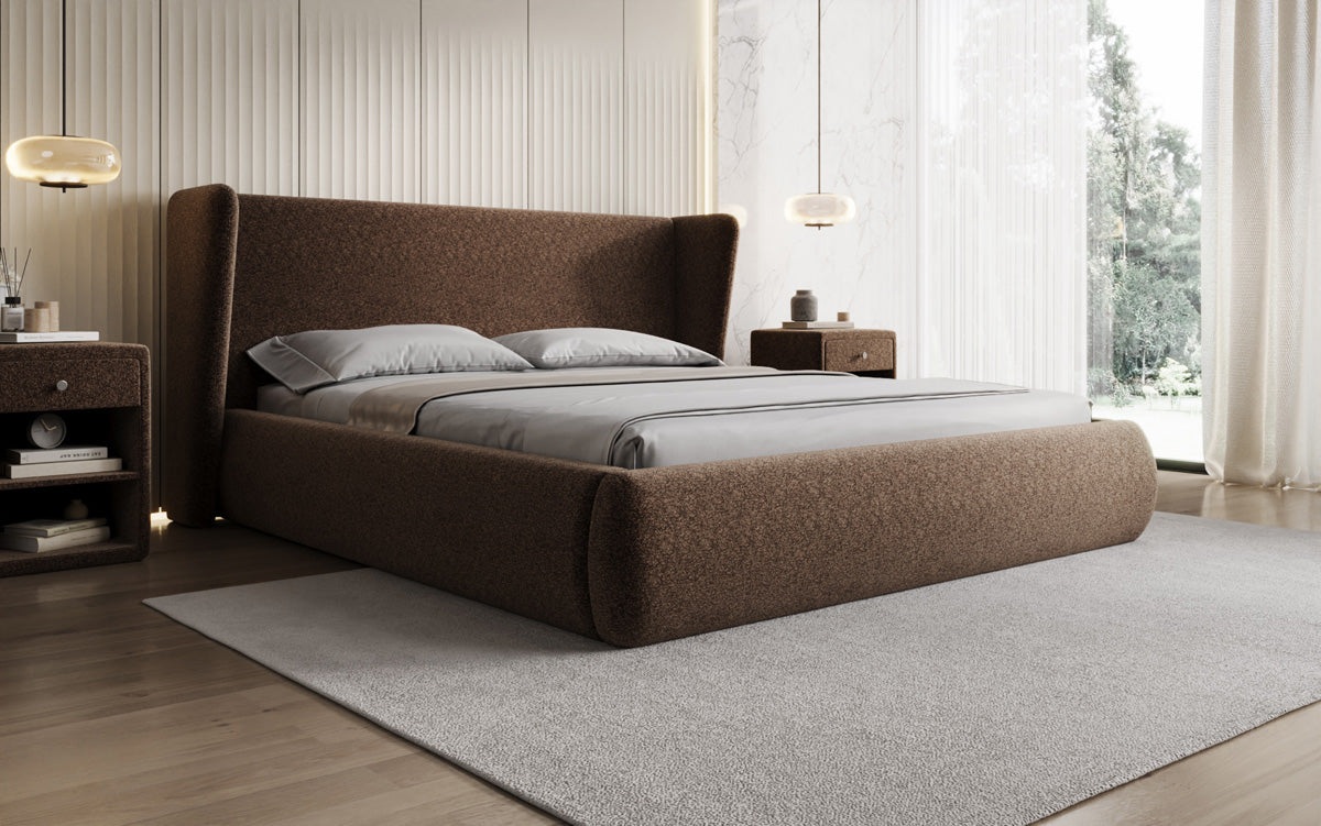 Designer Luxusbetten24 Rosalie Polsterbett aus Samt mit Stauraum