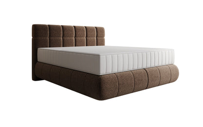 Luxusbetten24 Nala Boxspringbett aus Strukturstoff mit Schwebeoptik Komfort