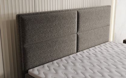 Luxusbetten24 Viola Boxspringbett Strukturstoff mit Stauraum