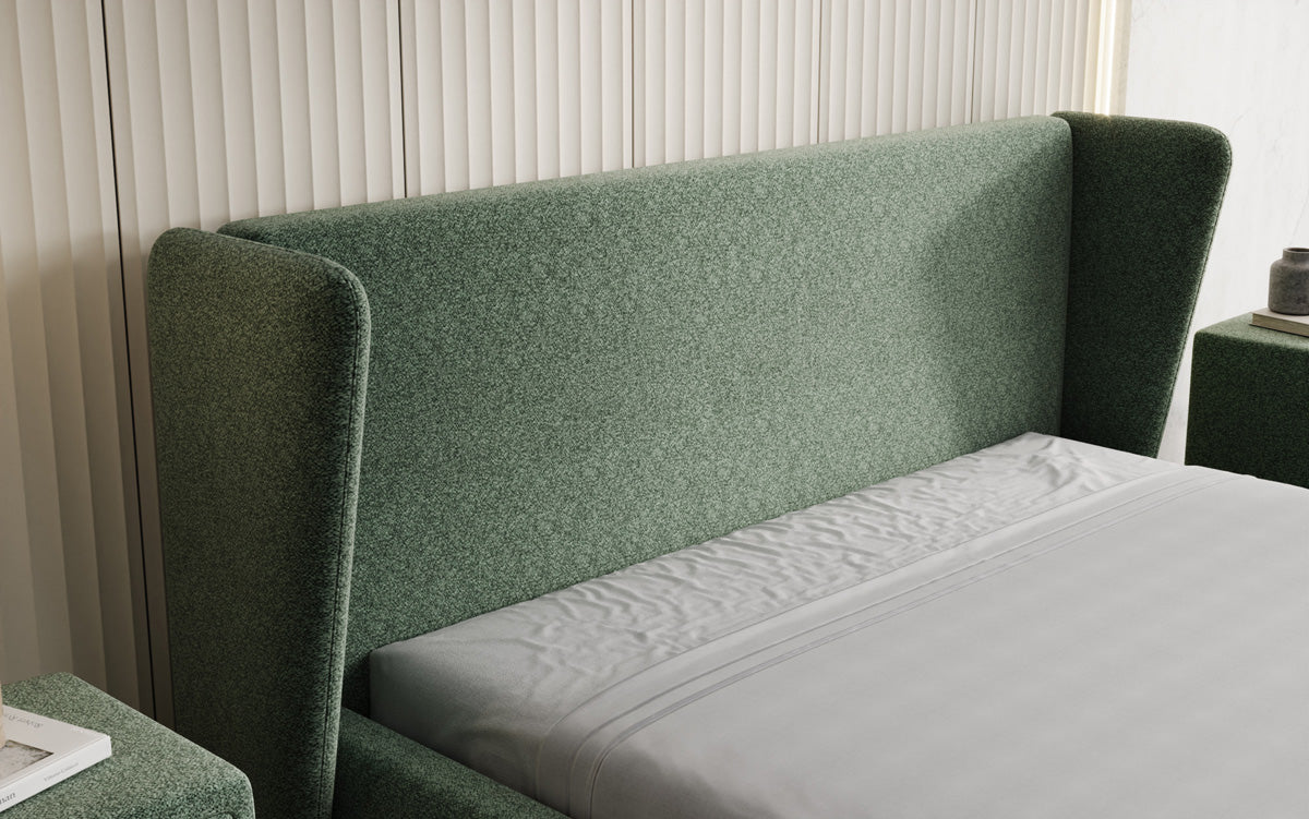 Designer Luxusbetten24 Rosalie Polsterbett aus Samt mit Stauraum