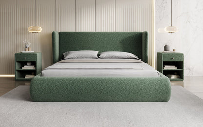 Designer Luxusbetten24 Rosalie Polsterbett aus Samt mit Stauraum