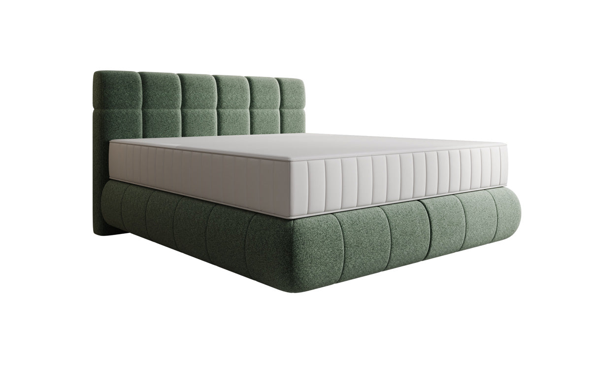 Luxusbetten24 Nala Boxspringbett aus Strukturstoff mit Schwebeoptik Komfort