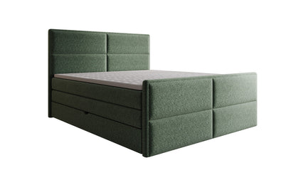 Luxusbetten24 Viola Boxspringbett Strukturstoff mit Stauraum