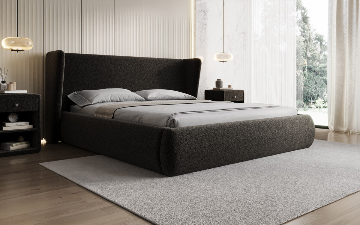 Designer Luxusbetten24 Rosalie Polsterbett aus Samt mit Stauraum