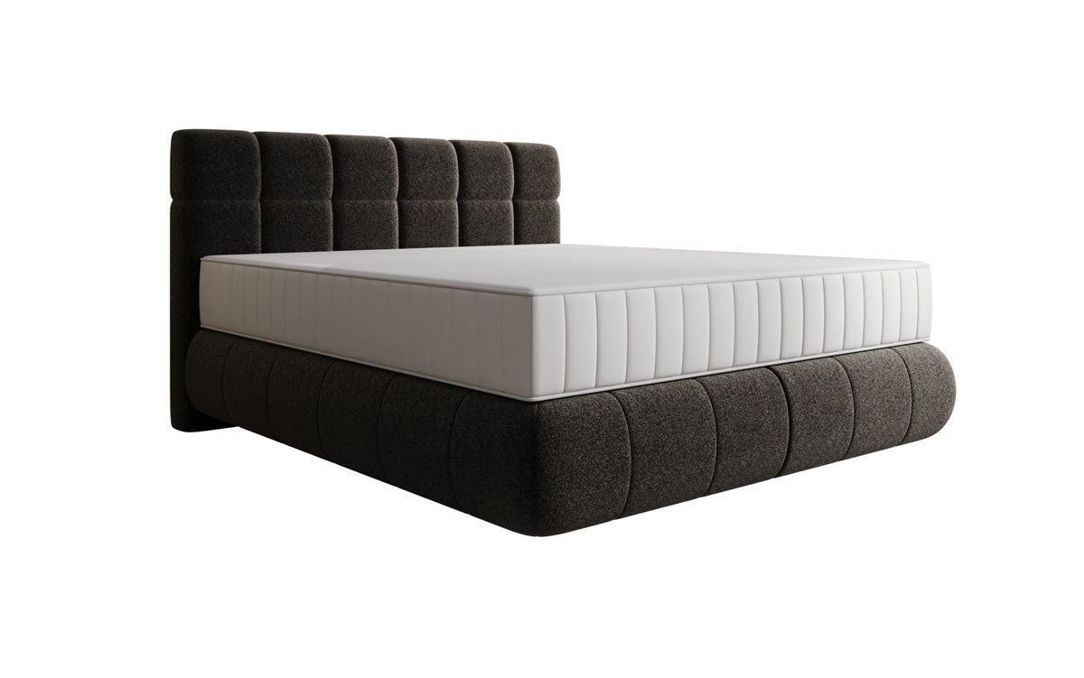 Luxusbetten24 Nala Boxspringbett aus Strukturstoff mit Schwebeoptik Komfort