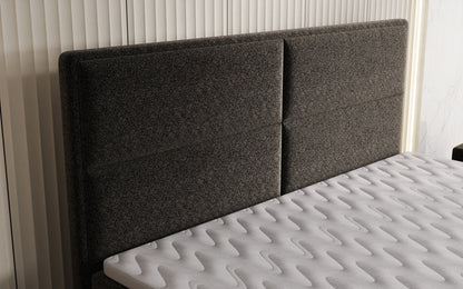 Luxusbetten24 Viola Boxspringbett Strukturstoff mit Stauraum