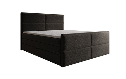 Luxusbetten24 Viola Boxspringbett Strukturstoff mit Stauraum