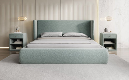 Designer Luxusbetten24 Rosalie Polsterbett aus Samt mit Stauraum