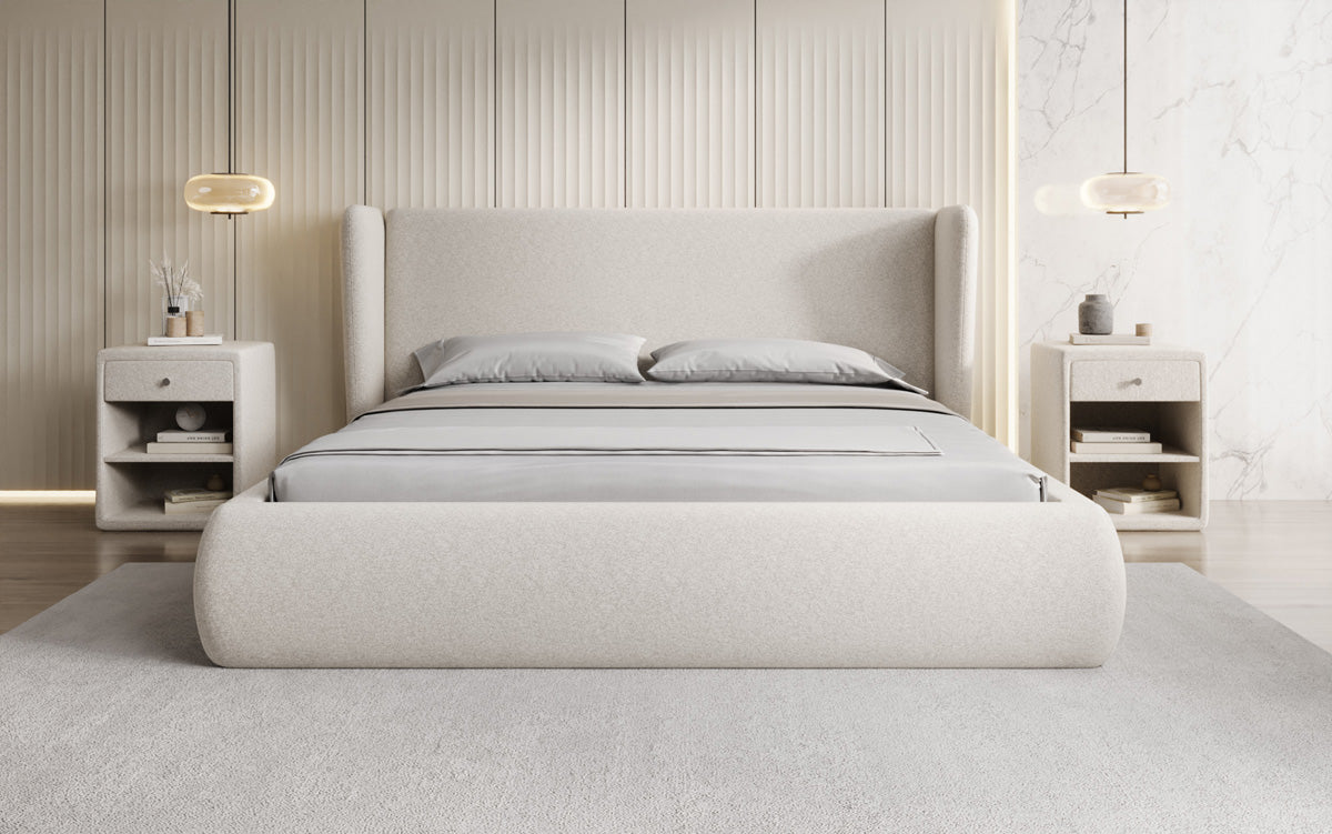 Designer Luxusbetten24 Rosalie Polsterbett aus Samt mit Stauraum