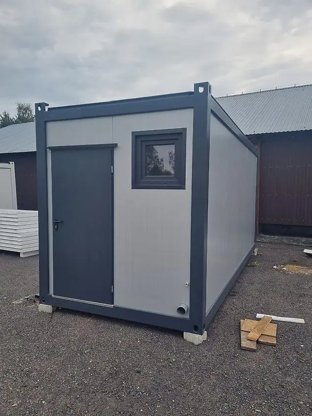 Standard Bürocontainer 6058×2438 mm – Stahlrahmen, Sandwichpaneele, inkl. Tür