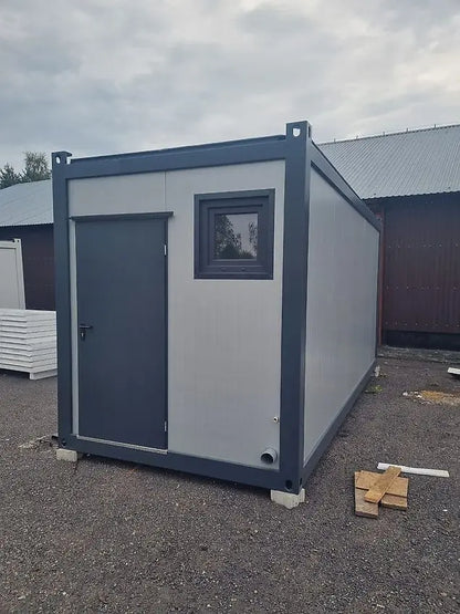 Standard Bürocontainer 6058×2438 mm – Stahlrahmen, Sandwichpaneele, inkl. Tür