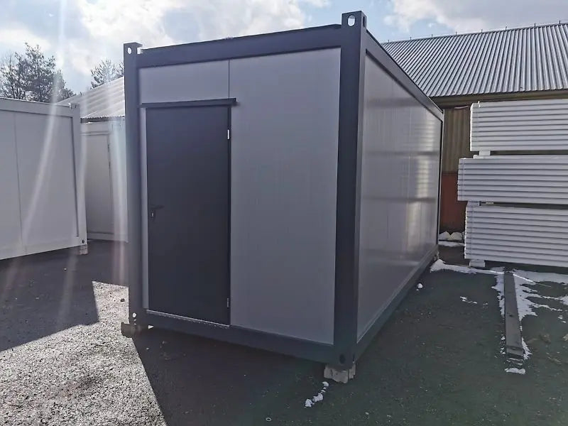 Standard Bürocontainer 6058×2438 mm – Stahlrahmen, Sandwichpaneele, inkl. Tür