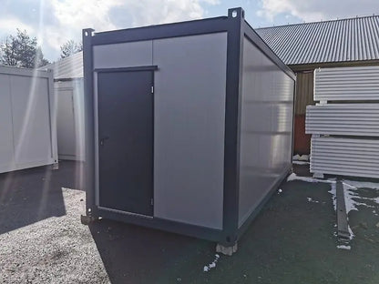 Standard Bürocontainer 6058×2438 mm – Stahlrahmen, Sandwichpaneele, inkl. Tür