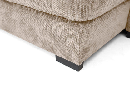 Luxusbetten24 Selena U Designer Sofa mit Schlaffunktion Strukturstoff