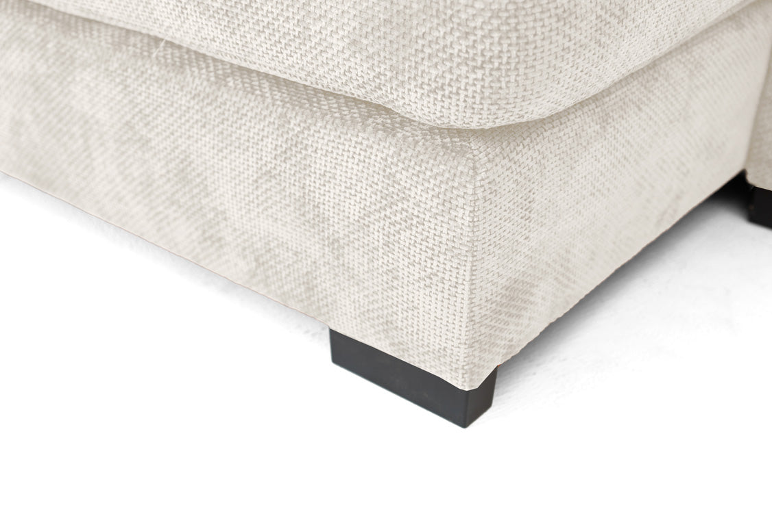 Luxusbetten24 Selena U Designer Sofa mit Schlaffunktion Strukturstoff