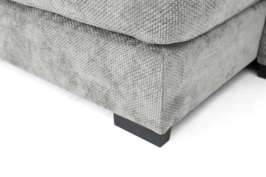 Luxusbetten24 Selena U Designer Sofa mit Schlaffunktion Strukturstoff