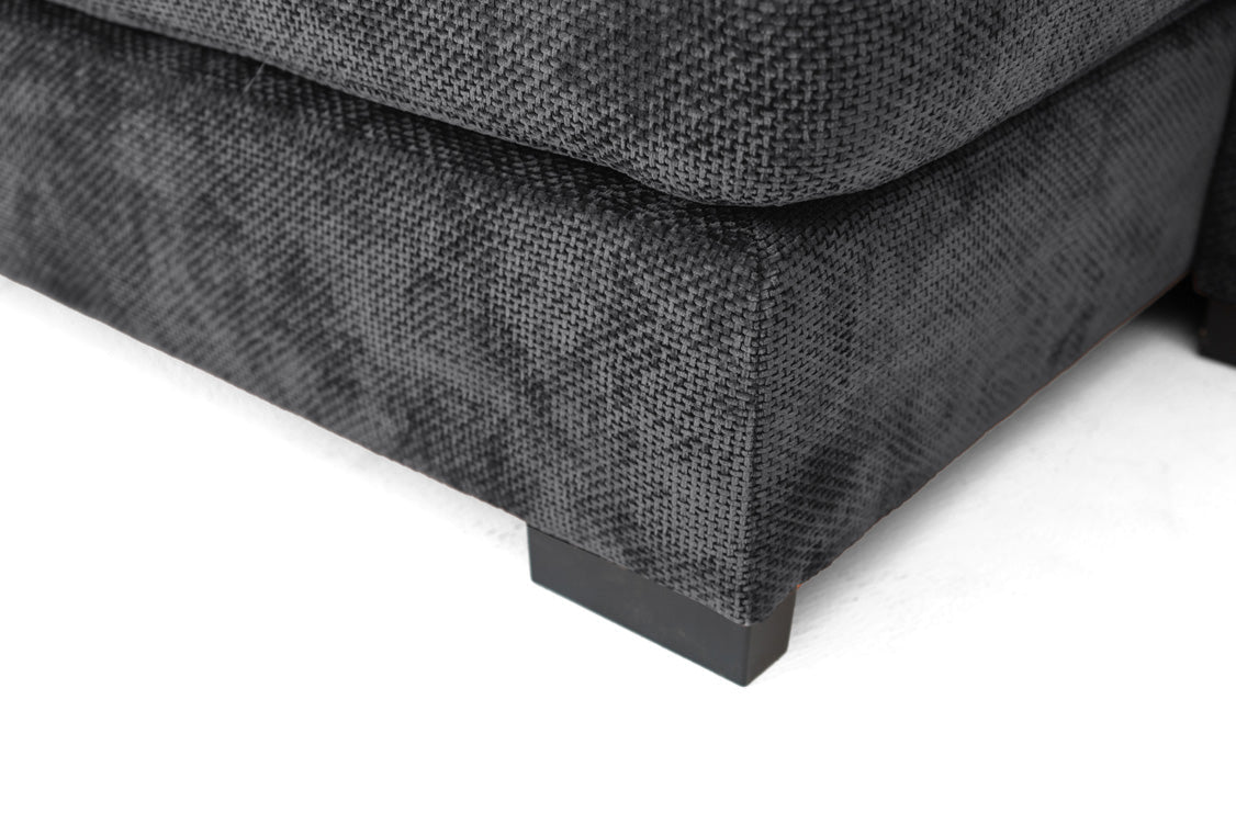 Luxusbetten24 Selena U Designer Sofa mit Schlaffunktion Strukturstoff