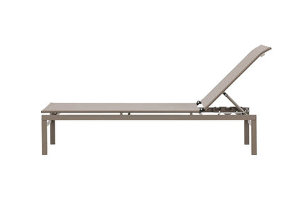 Sonnenliege Arelia – Textilene‑Lounge Mit Stahlgestell, Schwarz & Beige