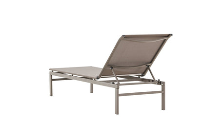 Sonnenliege Arelia – Textilene‑Lounge Mit Stahlgestell, Schwarz & Beige