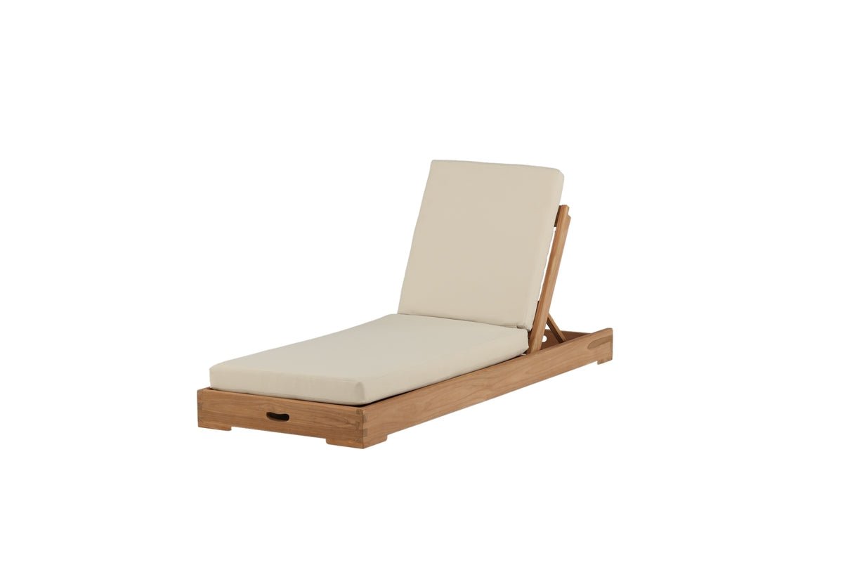 Luxusbetten24 Nara Sonnenliege Teakholz Naturoptik