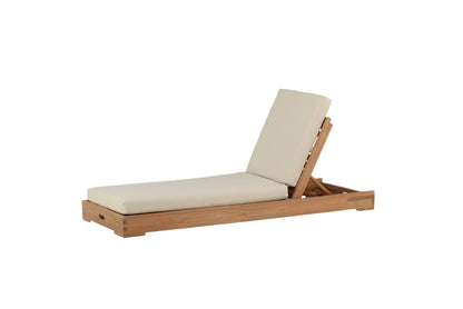 Luxusbetten24 Nara Sonnenliege Teakholz Naturoptik