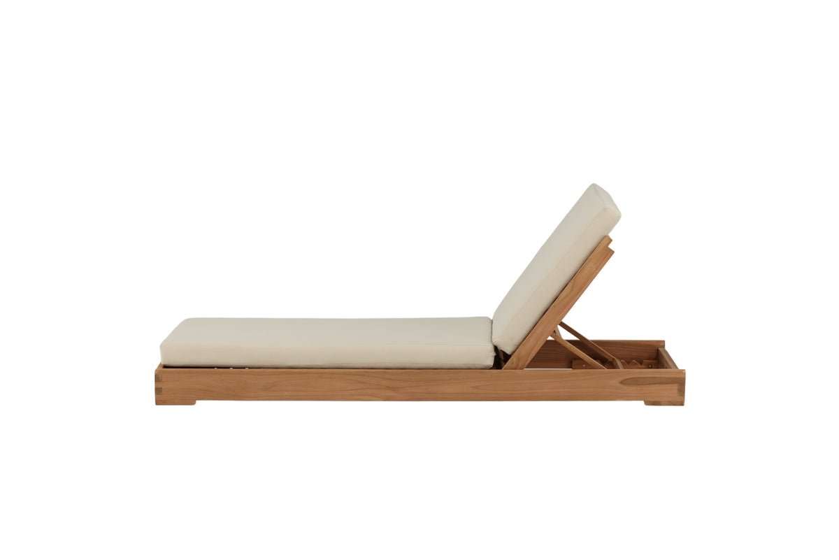Luxusbetten24 Nara Sonnenliege Teakholz Naturoptik