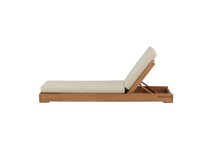 Luxusbetten24 Nara Sonnenliege Teakholz Naturoptik