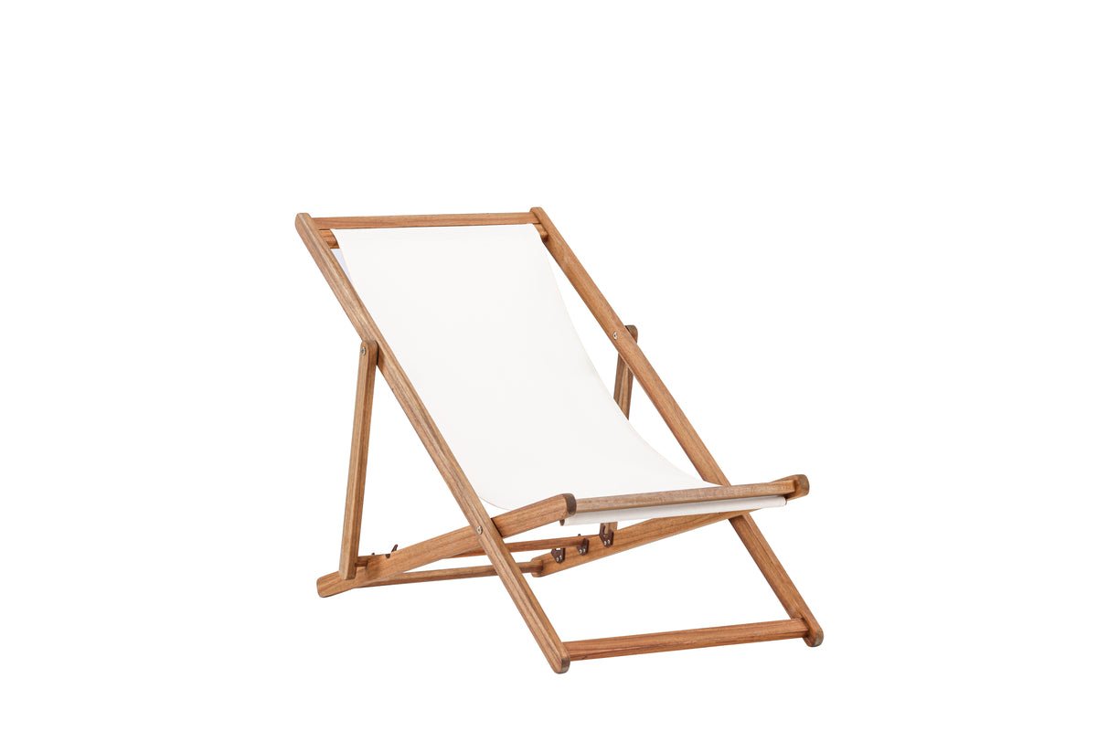Valina Premium Garten Outdoor Sonnenliege Akazienholz Komfort Natur/Beige