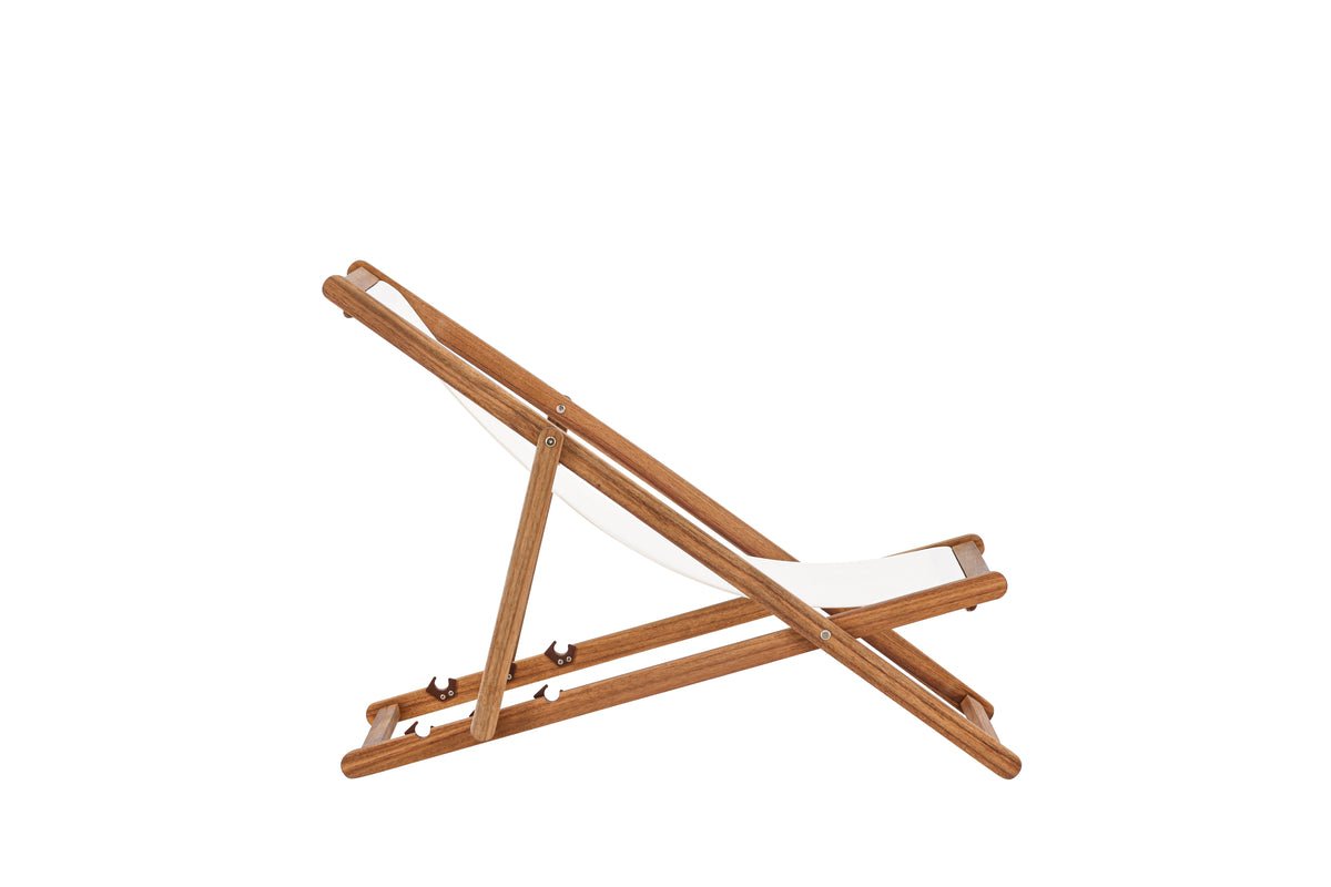 Valina Premium Garten Outdoor Sonnenliege Akazienholz Komfort Natur/Beige