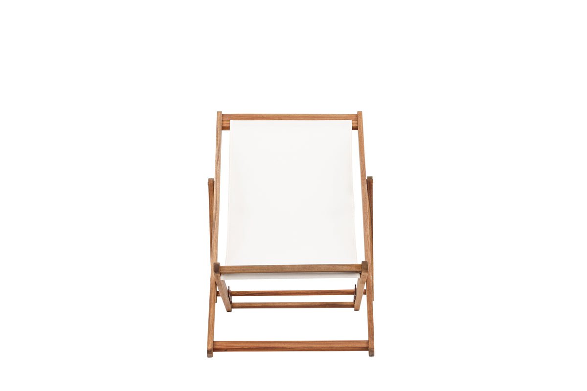 Valina Premium Garten Outdoor Sonnenliege Akazienholz Komfort Natur/Beige