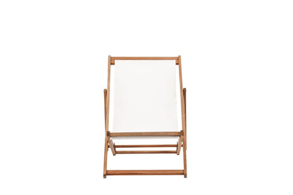Valina Premium Garten Outdoor Sonnenliege Akazienholz Komfort Natur/Beige