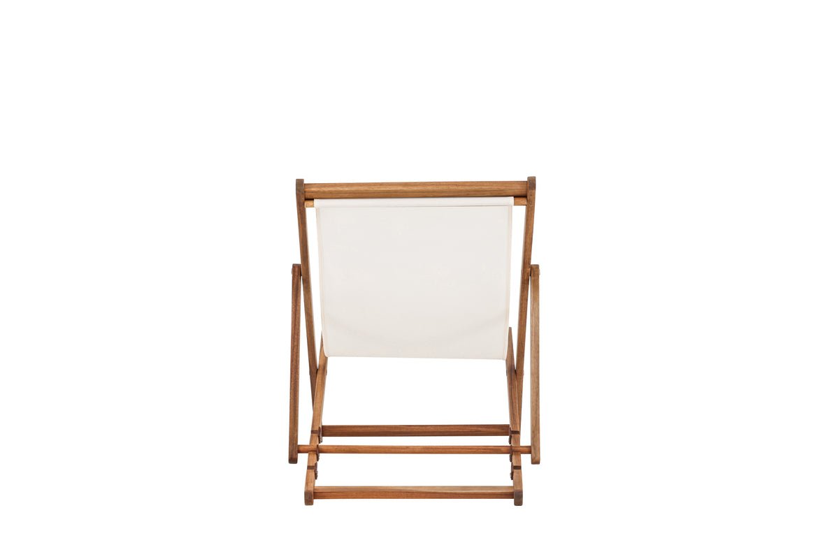 Valina Premium Garten Outdoor Sonnenliege Akazienholz Komfort Natur/Beige