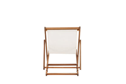 Valina Premium Garten Outdoor Sonnenliege Akazienholz Komfort Natur/Beige