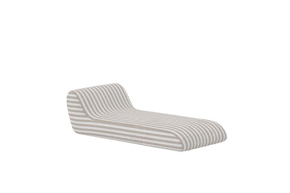 Luxusbetten24 Verda Sonnenliege – Geschwungene Form Mit Integriertem Kissen, Beige/Weiß