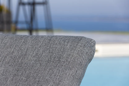 Luxusbetten24 Zephyra Sonnenliege Polyester Stahlgestell Grau Garten Komfort
