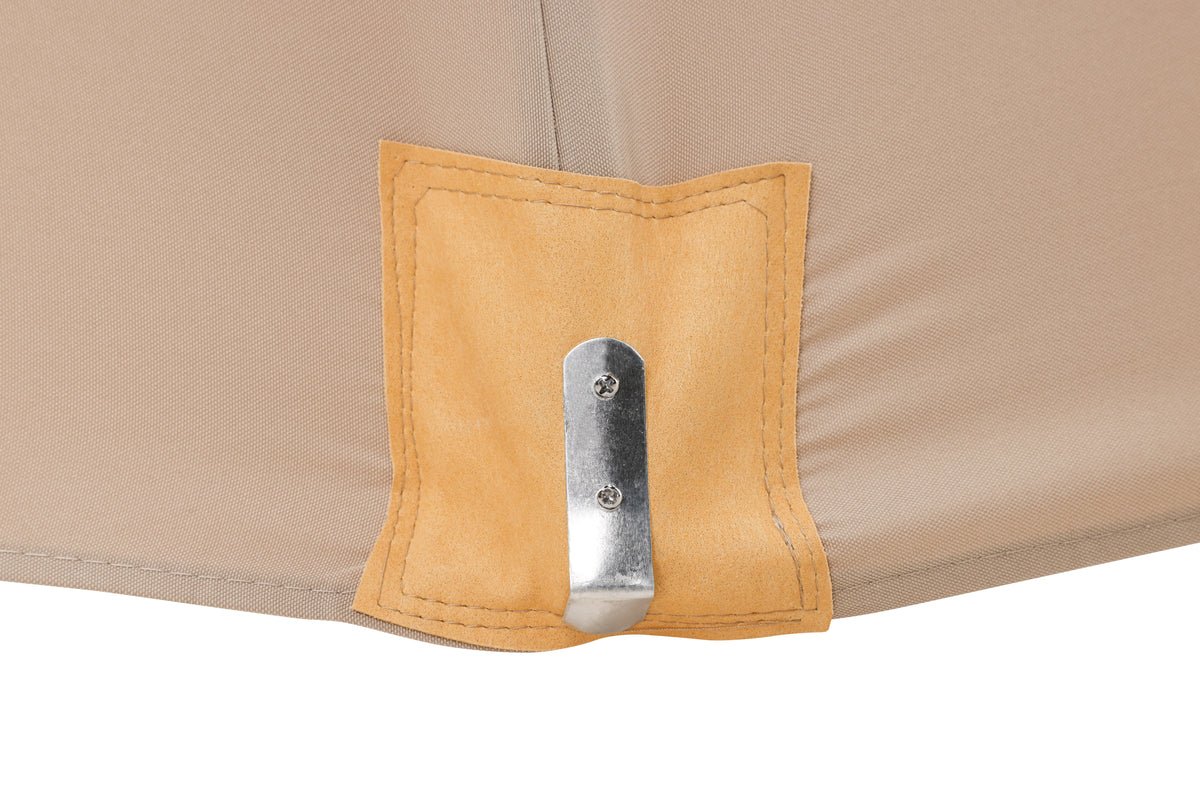 Luxusbetten24 Albora Sonnenschirm 300 X 300 Cm Buchengestell Braun
