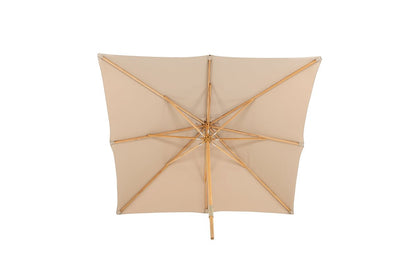Luxusbetten24 Albora Sonnenschirm 300 X 300 Cm Buchengestell Braun