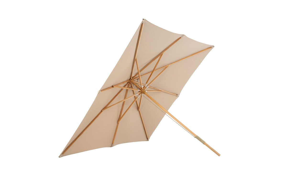 Luxusbetten24 Albora Sonnenschirm 300 X 300 Cm Buchengestell Braun