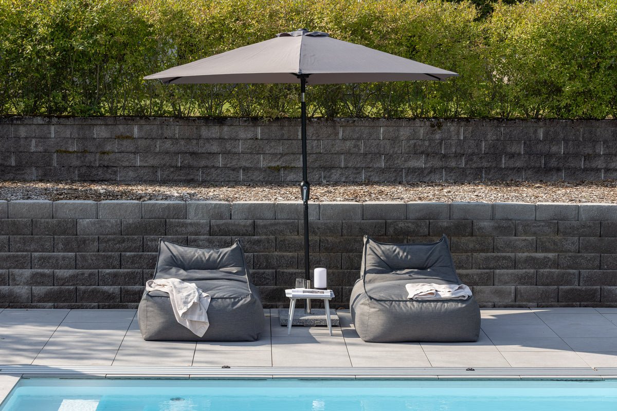 Sonnenschirm Imperia – Ø300 cm aus grauem Polyester