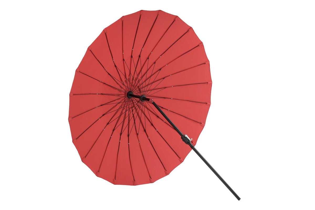 Rivierra Sonnenschirm Rot Ø270 cm – Wetterfester Leichtes Outdoor Garten