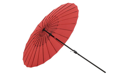 Rivierra Sonnenschirm Rot Ø270 cm – Wetterfester Leichtes Outdoor Garten